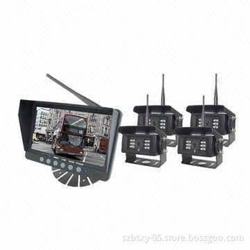 Wireless Camera System with Digital Monitor and Car Camera for Trailer, 12-32V DC Voltage